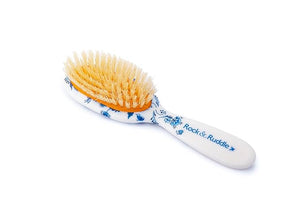 Rock &amp; Ruddle Soft White Natural Boar Bristle Hairbrush for Babies and Young Children | Perfect for Fine Hair Detangling and Smoothing - Pretty Blue