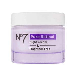 No7 Pure Retinol Night Cream - Collagen-Boosting Retinol Cream that Visibly Smoothes Plumps &amp Firms Complexion - Dermatologist Approved &amp Fragrance-Free (1.69 Fl Oz)