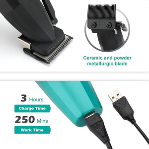 VGR 003 Fresh Fade Hair Clipper Professional Hair Trimmer Cord/Cordless Rechargeable Hair Cutting Tools with LED Display 9000 RPM Barber Clippers Green