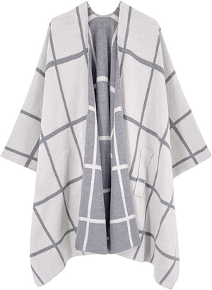 Moss Rose Women's Shawl Wrap Poncho Ruana Cape Open Front Cardigan Shawls for Fall Winter