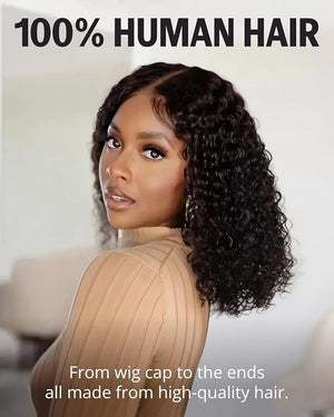 Glueless Wigs Human Hair Pre Plucked Pre Cut Special Kinky Curl Wig HD Lace 6x6 Deep Parting Closure Wig Human Hair 220% Density Glueless Wigs Bleached Knots 20 Inch