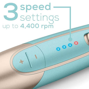 Beurer MP84 Professional Manicure &amp Pedicure Nail Drill Kit 14-Piece Cordless Electric Nail File with 10 Attachments LED Light Adjustable Speed Charging Storage Case