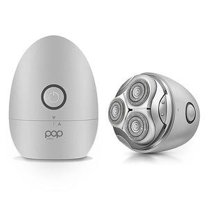 Pop Sonic Moon Shaver (Silver) - Face &amp Body Shavers for Men &amp Women - 3 Floating Rotary Heads Face Shaver w/Removable Cap - Long Lasting Lithium-ion Battery Portable Electric Shaver &amp Leg