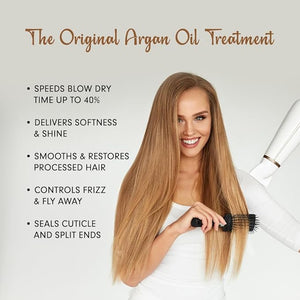 DermOrganic Original Argan Oil of Morocco Leave-In Hair Treatment - Repairs, Protects, Shines, Smooths, 4 oz (1 Pack)