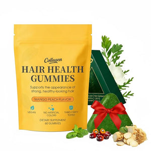 Hair Skin &amp Nails Gummies with Biotin ? Supports Healthy Hair and Skin + Complimentary Shampoo Bar