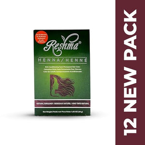 Reshma Beauty 30 Minute Henna Hair Color Infused with Organic Henna Lawsonia Inermis 100% Gray Coverage for Soft Shiny Hair Plant-Based Hair Dye?12.6 oz Pack of 12 (Burgundy)