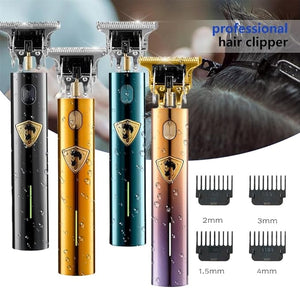 Professional Hair Clippers &amp Trimmer for Men Cordless Mens T-Blade Beard Trimmer with 4 Limit Comb Rechargeable Hair Trimmers for Barbers and StylistsPurple