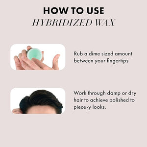 Hanz de Fuko Hybridized Wax ? Premium Men¡¯s Hair Styling Wax for a Medium Hold Satin Shine Finish ? Perfect Product for Medium Length Hairstyles Works for All Hair Types ? 2 oz Travel Size