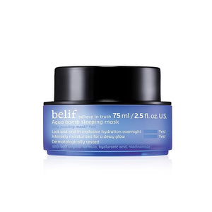 belif Vitamin E Jelly Overnight Mask ? Hydrating &amp Plumping Face Moisturizer with Red Algae &amp Jojoba Oil Deep Repair for Glass Skin Korean Sleeping Mask for Intense Hydration &amp Radiance