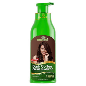 Herbishh Hair Color Shampoo for Gray Magic Dye Colors in Minutes Long Lasting 500ml 3-In-1 Color Ammonia-Free (Dark Coffee)