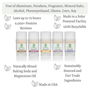 Green Tidings Natural Lavender Deodorant | Vegan Organic for Men and Women Fragrance Free &amp Aluminum Free Underarm Antiperspirant (Lavender 2.7 Ounces (3 Pack))
