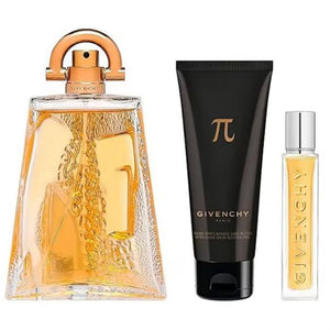 Givenchy PI for Men - 3 Pc Gift Set 3.3oz EDT Spray 0.42oz EDT Spray 2.5oz After Shave Balm