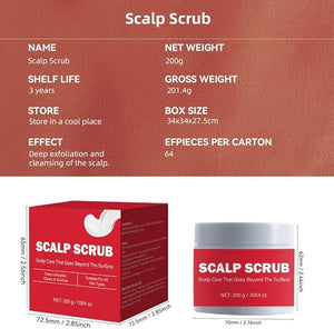 2PCS Exfoliating Scalp Scrub with Scalp Massager, Exfoliating Dry Scalp Treatment, for Dandruff, Build Up, Itchy Scalp, Oily Hair &amp; Dry Scalp Treatment 7.054OZ 200g