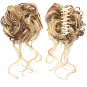 Hair Accessories Synthetic Hair Bun Messy Curly Bun Claw Clip Bun Headband Wig Ponytail Hair Extensions Women Wig Hair Bun Hair Pieces For Women(SW207-02)