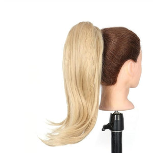 Hair Accessories 18 Inch Synthetic Straight Ponytail Hair Extensions Wig Bun Wrap Ponytail Barrette Clips for Women Hair Accessories Hair Pieces For Women(NC/4HL)