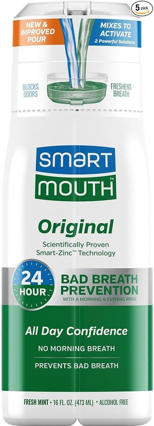 SmartMouth Original Activated Mouthwash Clean Mint - 16 oz Pack of 5