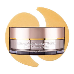 Salmon &amp; Peptide Nutrition Eye Patch 60ea - Hydrogel Eye Mask with Salmon Roe Extract and Multi-Peptides for Nourishing and Revitalizing Under-Eye Skin, Korean Skincare