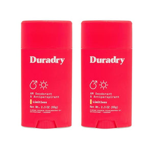 Duradry Clinical-Strength Antiperspirant Deodorant for Women and Men ? Clean Formula with Natural Ingredients ? Fights Odor &amp; Excessive Sweat ? Limitless (Cool Citrus + Cedar) - Pack of 2