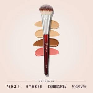 BK BEAUTY BRUSHES - 109 MINI CONTOURED FOUNDATION - Face Brush for Liquid or Cream Foundations - Bronzer Blush &amp Highlighter Makeup Brush