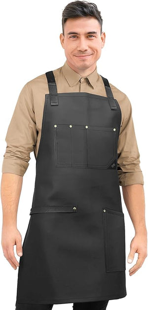 Under NY Sky Leather Apron and Tool Holder - Professional Products for Hair Stylists Barbers &amp Hairdressers