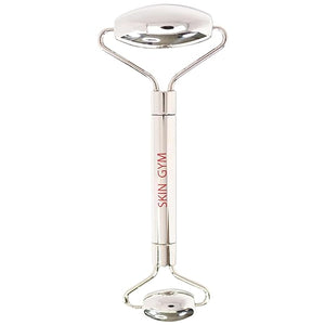 Skin Gym Face Roller for Wrinkles and Lifting - Anti-Aging Face Massager Skin Care Beauty Tool - Boost Radiance Rejuvenate Skin Sculpt Lift and Define Silver