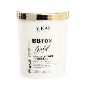 Y-Kas BBTOX Gold Hair Repair Treatment | Volume Control | Pro Repair Mask Keratin and Ojon Oil 1KG