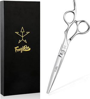 High-end Professional Extremely Very Sharp Barber Hair Cutting Scissors Hairdresser Shears For Hair 6 Inch Haircut Scissor Made Of Stainless Steel Alloy For Hairdressing Salon and Home Use
