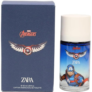Zara Kids Avengirs Captin America Fragrance Cologne for Boys with Mandarin Rhubarb and Musk EDT 50 ML (1.70 FL. OZ.)