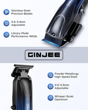 Professional Hair Clippers for Men Cordless &amp Corded - Rechargeable Barber Clipper &amp Trimmer Set with Fade Lever for Home Haircuts Grooming Kit with Guide Combs with Travel Case