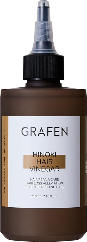 Grafen Hinoki Hair Vinegar ? Scalp Clarifying Rinse for Oily Scalp Hair Loss Relief &amp Helps Regrowth and growth Odor Care Hinoki Complex + Vinegar Formula (210ml / 7.10 fl oz)