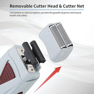Electric Double Foil Shaver Cordless 2-in-1 Hair Trimmer Multifunctional Grooming Tool