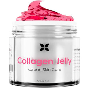 REVO Collagen Jelly ? Korean Anti-Aging Plumping Formula with Hydrolyzed Collagen Niacinamide Hyaluronic Acid &amp Vitamin C ? Skincare for Glass Glow Skin Wrinkle Repair &amp Even Tone (3.52 Fl