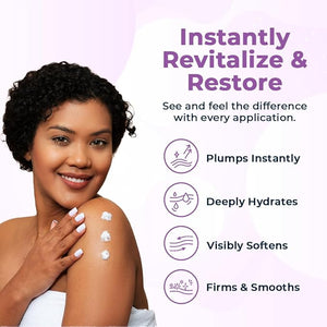 VitaMedica Hyaluronic Acid Body Moisturizer with Algae Aloe + Panthenol - Intense Moisture Hand &amp Body Lotion for Firming Hydrating Anti-Aging - Fragrance Free -18.25 fl oz