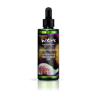 WEN by Chaz Dean Restorative Treatment Oil - Hair Oil for Hair Growth &amp Curly Dry Frizzy Hair w/Jojoba Seed Oil - Mandarin Italian Fig 4 Fl Oz