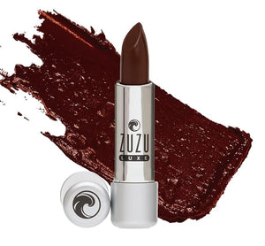 Zuzu Luxe Lip Color Lipstick (Chocolate Cherry - Reddish Brown/Cool Cr?me), Natural Ultra-Hydrating Lipstick, Paraben Free, Vegan, Gluten-free, Cruelty-free, Non GMO, 0.13 oz
