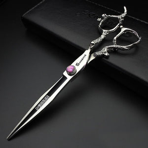 7" 7.5" 8"9" Professional Hairdressing Scissors Barber Salon Hair Cutting Dragon Shears (Large). (7 inch?A)