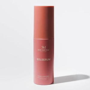 Solserum Mineral Sunscreen SPF 40?Dermatologist-Formulated Facial SPF Serum with Non-Nano Zinc Oxide Niacinamide &amp Antioxidants?Lightweight Tint to Sheer Application No White Cast Dewy Finish
