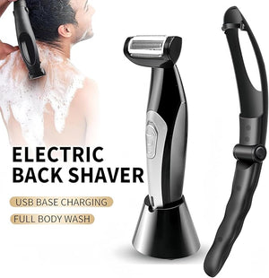 Multi Fuctional Chest Back Shavers for Men Wet Dry Use Back Extreme Reach Removable Handle Shavers