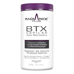 Hair Bottox Radiance Plus Volume Reductor 900 g Natural Thermal Mask Moisturizer with Hydrating Vitamin E Omegas and Nourishing Macadamia Oil 31.75 oz.