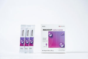 Maxcut Purple Water: 4-in-1 Natural Supplement for Effective Weight Management and Metabolism, Prebiotic Gut Health, Hydration, Natural Energy - All Free from Gluten, Dairy, Sugar, Soy, and Caffeine