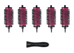 LIGICKY Blowout Brush Set with 2.0¡¯¡¯ Detachable Barrels Round Brushes Hair Styling Tool 1 Handle 5 Barrels Medium