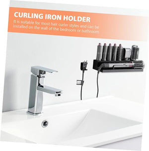 NOLITOY Sturdy Curling Iron Holder Punch Hair Curler Wall Rack for Home Salon Bathroom Space-Saving Design Strong Load Capacity Easy Installation