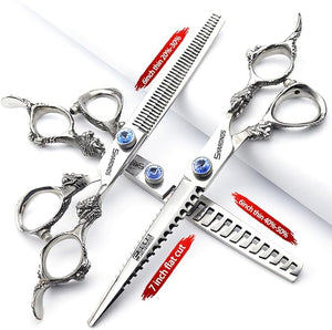 6/7/8/9-inch professional hair clipper set, stainless steel sharp hair clippers, hairdresser specific scissor(7 inches, 3 pieces)