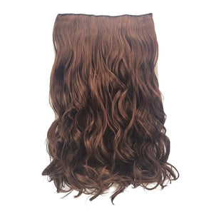 Amosfun Full Head Curly Wave Clip Wig Women's Human Hair Extensions Hair Toppers for Women Accessories for Change Clip Heat-friendly Reusable Washable