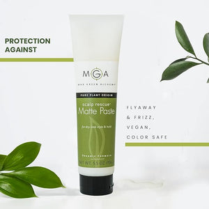 MGA Vegan Matte Hair Paste Tube - Matte Texturizing Paste gives Natural Look Medium Hold &amp Creates Bulk made with Organic Formula for Men &amp Women | Unisex Color Safe and PVP Free | 5.5 Ounces