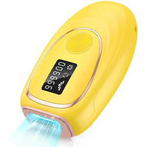Laser Hair Removal Device, at-Home IPL Hair Removal for Women &amp; Men - Safe 45¡ÆF Ice-Cooling Contact for Painless &amp; Long-Lasting Results 86% Hair Reduction in 3 Weeks for Full Body, Lemon Yello