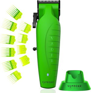 Supreme Trimmer Vader Clipper with DLC Taper Blade STC5098 | 210 Min Run Time 7500 RPM Hair Trimmer | Professional Brushless Motor Barber Clipper | Acid