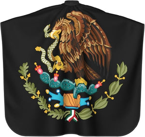 Mexico Flag Salon Barber Cape For Men/Women - Professional Hairdressing Waterproof Hair Cutting Cape With Adjustable Snap Closure-Haircut Apron For Hair Stylist And Home Use-55''X66''