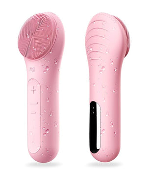 N?graCoola CLIE Facial Cleansing Brush, Waterproof and Rechargeable Electric Face Scrubber for Men &amp; Women, Exfoliating, Massaging, and Cleansing - Pink