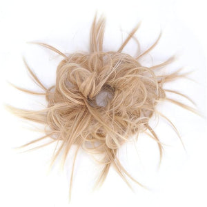 SONGCHAO Fake Hair Bun Messy Bun Hair Slice Ponytail Hair Extensions with Elastic Rubber Band Synthetic Fluffy Bun Women Wig Hair Bun Hair Accessories (Color : 0021)